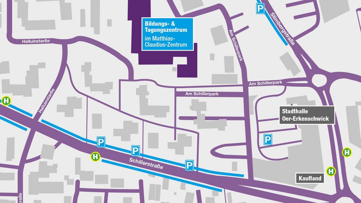 Grafische Darstellung der Parkmöglichkeiten